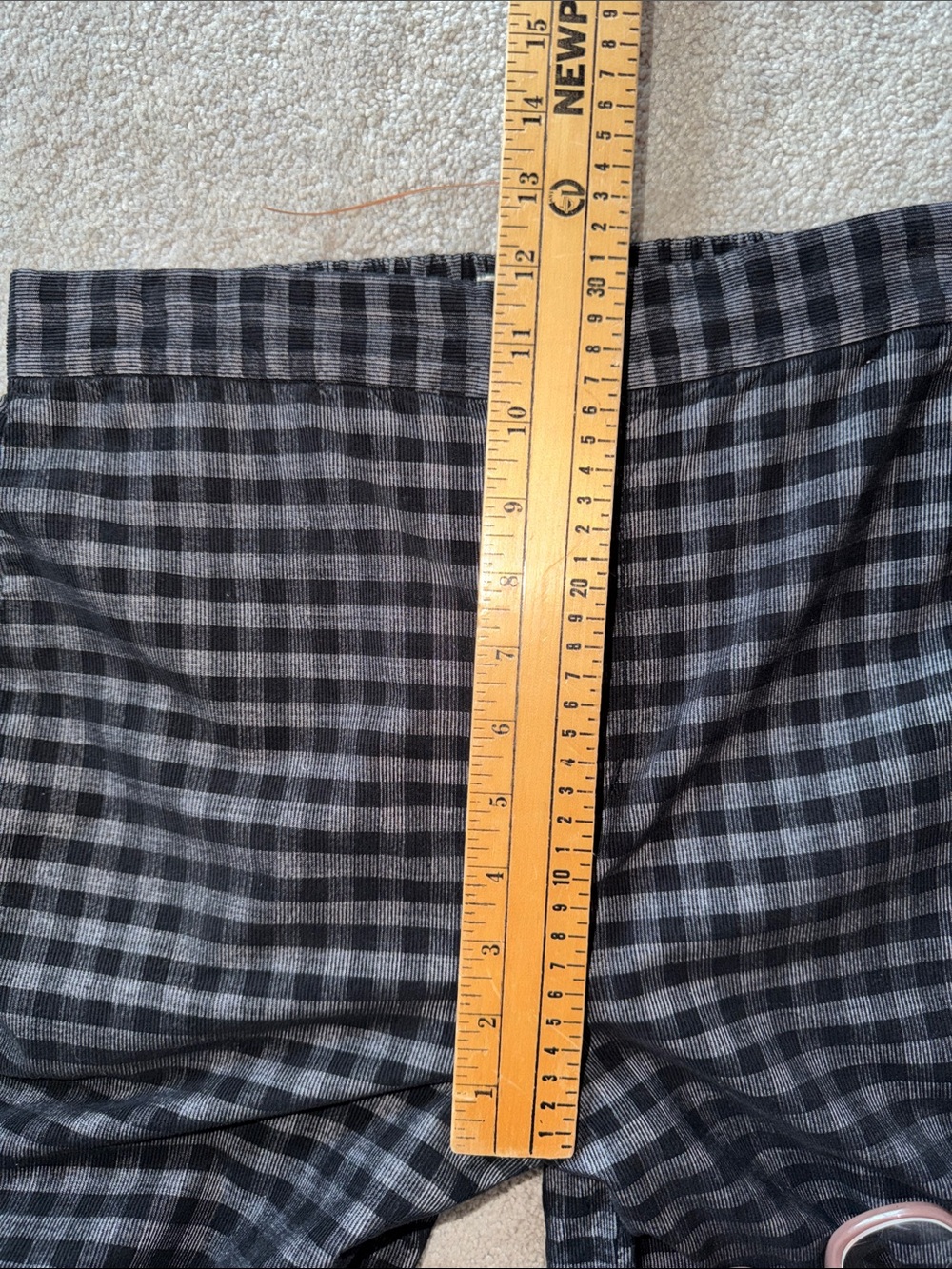Madewell Huston Button-Front Ankle Pants in Checked Corduroy size Small - Picture 14 of 14